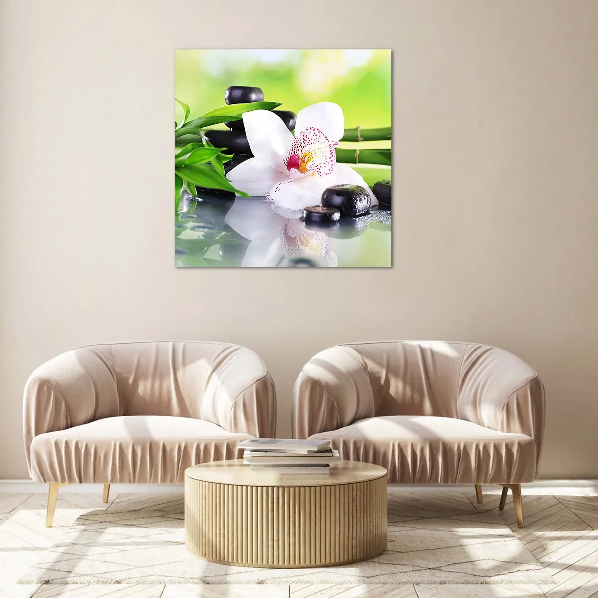 Glasbild - Bild auf glas - Kühle Frische - 70x70 cm