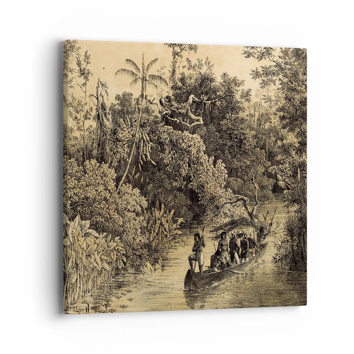 Bild auf Leinwand - Leinwandbild - Expedition zur Quelle - 40x40 cm