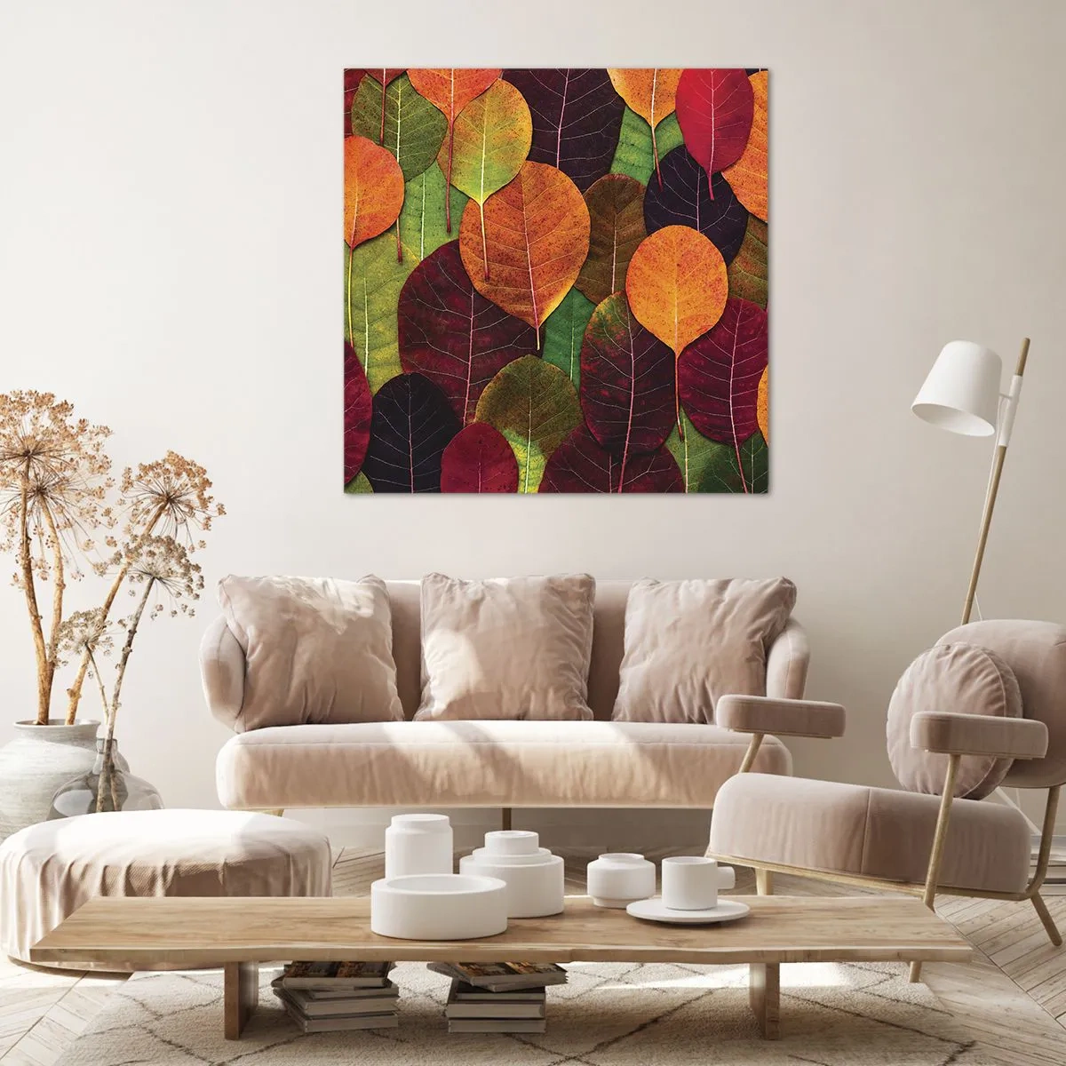 Bild auf Leinwand - Leinwandbild - Herbstmosaik - 40x40 cm