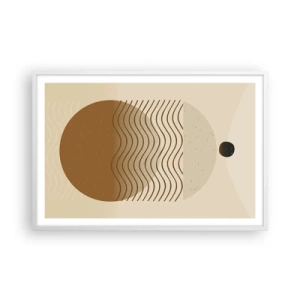 Poster in einem weißen Rahmen - Zur Entstehung geometrischer Figuren - 91x61 cm