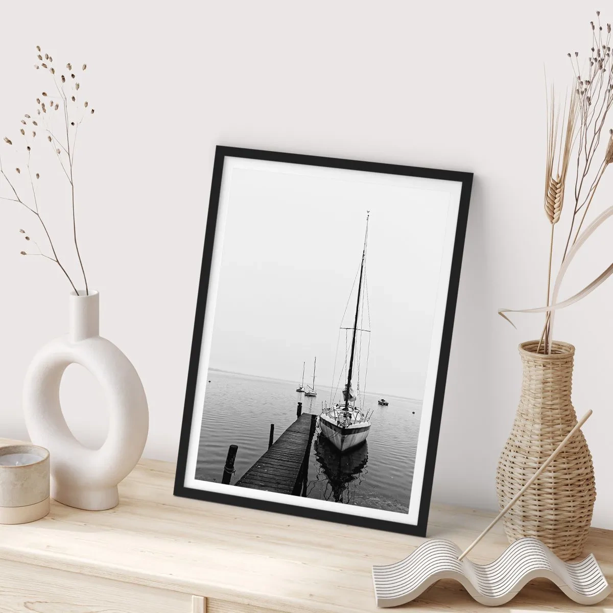 Poster in einem schwarzem Rahmen - Bereit zum Loslegen - 50x70cm - Bereit zu gehen - Moderne Wanddekoration für Wohnzimmer und Schlafzimmer ARTTOR