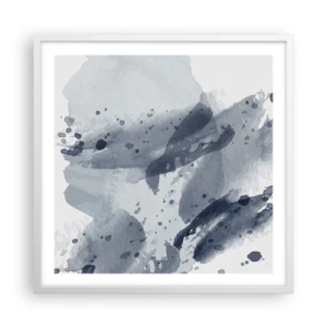 Poster in einem weißen Rahmen - Eine Studie über die Natur des Wassers - 60x60 cm