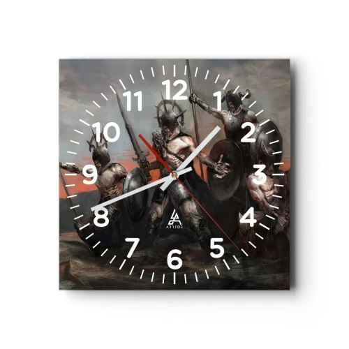Wanduhr - Glasuhr - Mit oder auf einem Schild - 40x40 cm