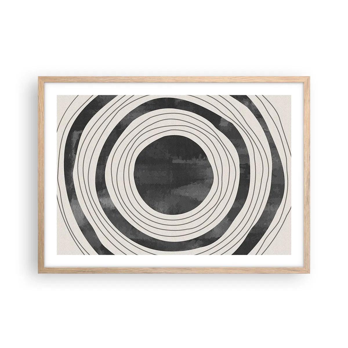 Poster in einem Rahmen aus heller Eiche - Auf den Punkt gebracht - 70x50 cm