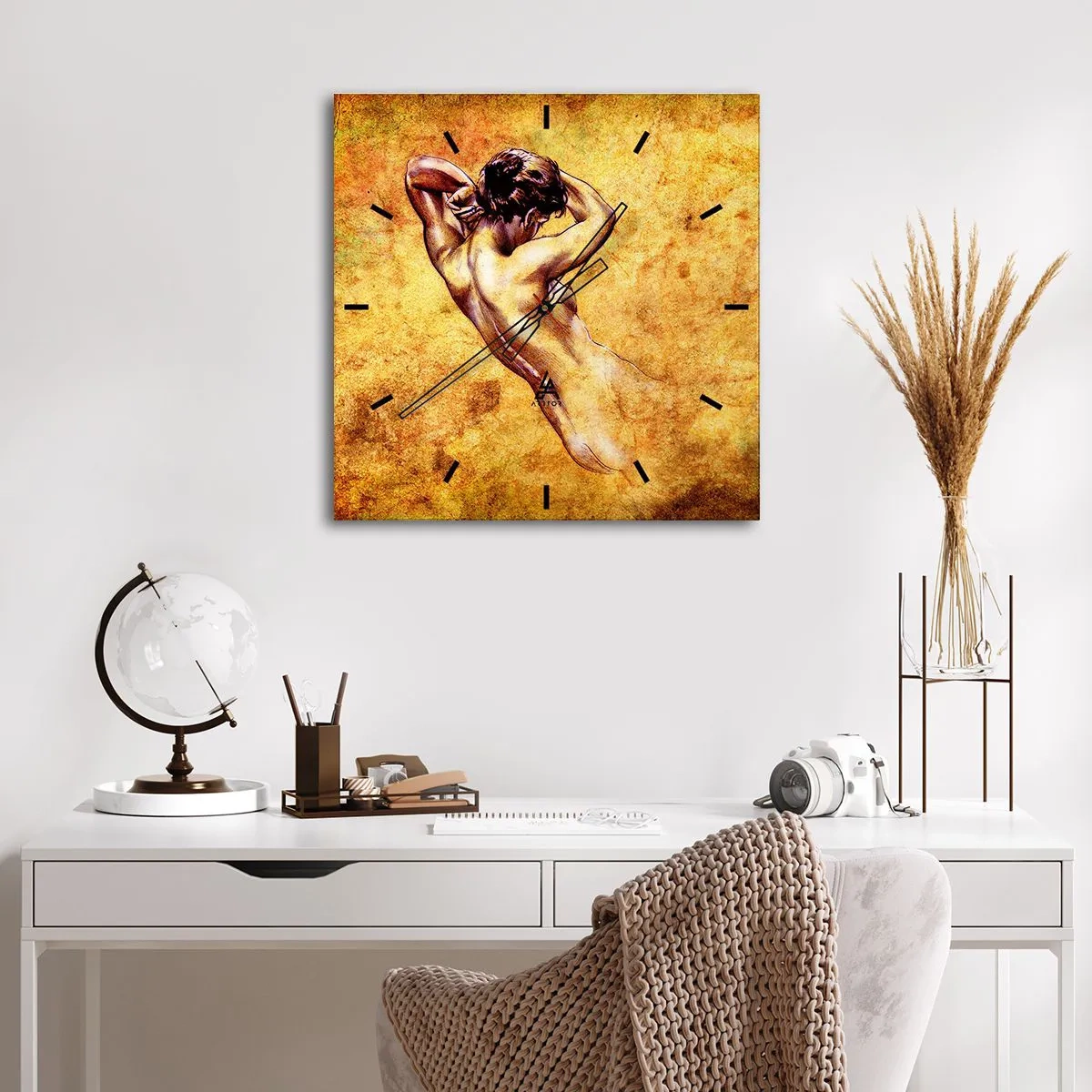 Wanduhr - Glasuhr - Entdeckt, aber immer noch ein Rätsel - 30x30 cm