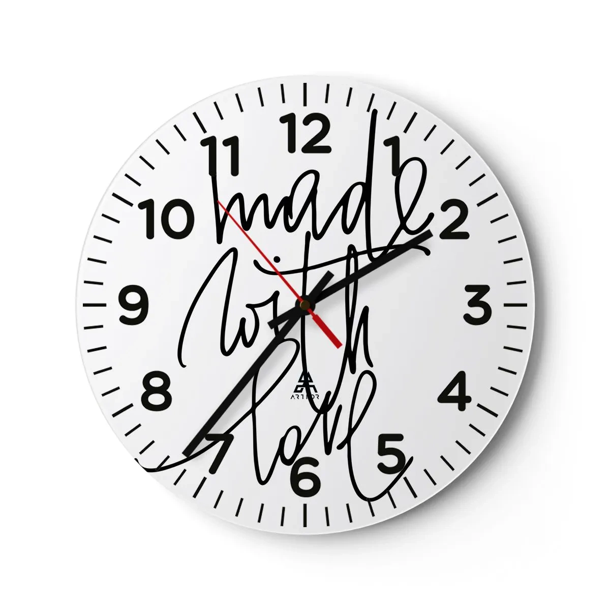 Wanduhr - Glasuhr - Die beste Marke - 40x40 cm