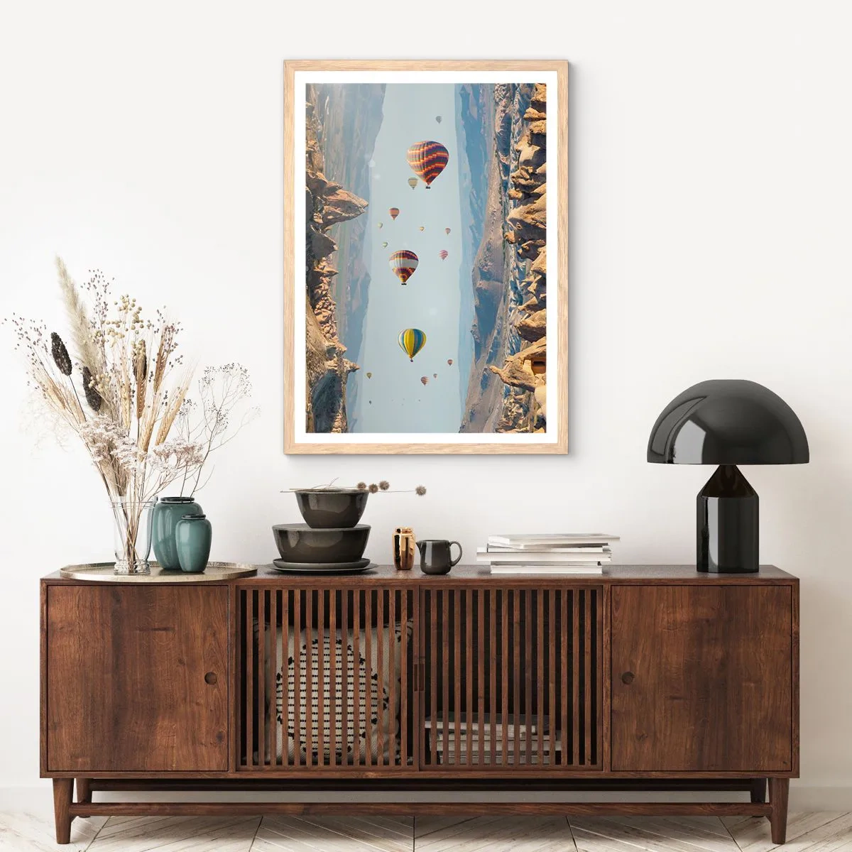 Poster in einem Rahmen aus heller Eiche - Hier ist alles möglich - 30x40 cm