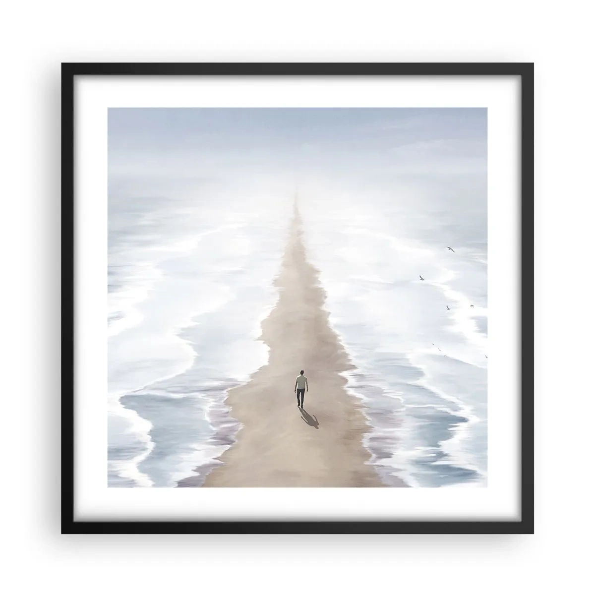 Poster in einem schwarzem Rahmen - Glänzende Zukunft - 50x50 cm