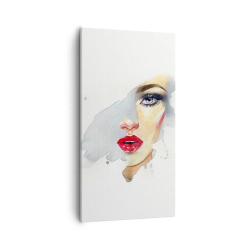 Bild auf Leinwand - Leinwandbild - Abspiegeln in einem Wassertropfen - 55x100 cm