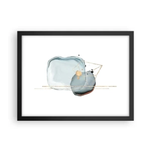 Poster in einem schwarzem Rahmen - Eine Studie über Tropfen - 40x30 cm