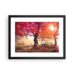 Poster in einem schwarzem Rahmen - Blühende Raserei - 40x30 cm