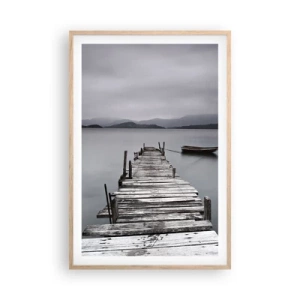 Poster in einem Rahmen aus heller Eiche - Du kannst morgen gehen - 61x91 cm