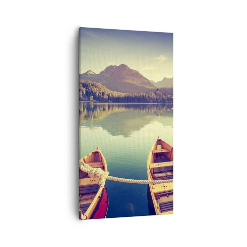 Bild auf Leinwand - Leinwandbild - Lebe nach ihren Gesetzen - 55x100 cm