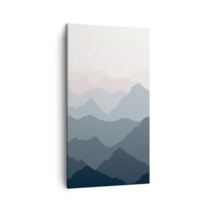 Bild auf Leinwand - Leinwandbild - Wellen der Berge - 45x80 cm