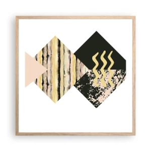 Poster in einem Rahmen aus heller Eiche - Es ist nicht so einfach - 60x60 cm
