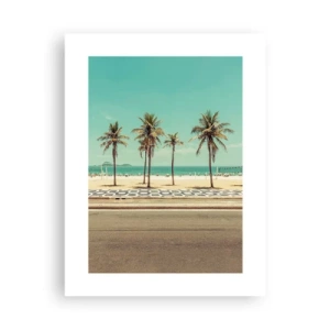 Poster - Beim Bewachen des Strandes - 30x40 cm