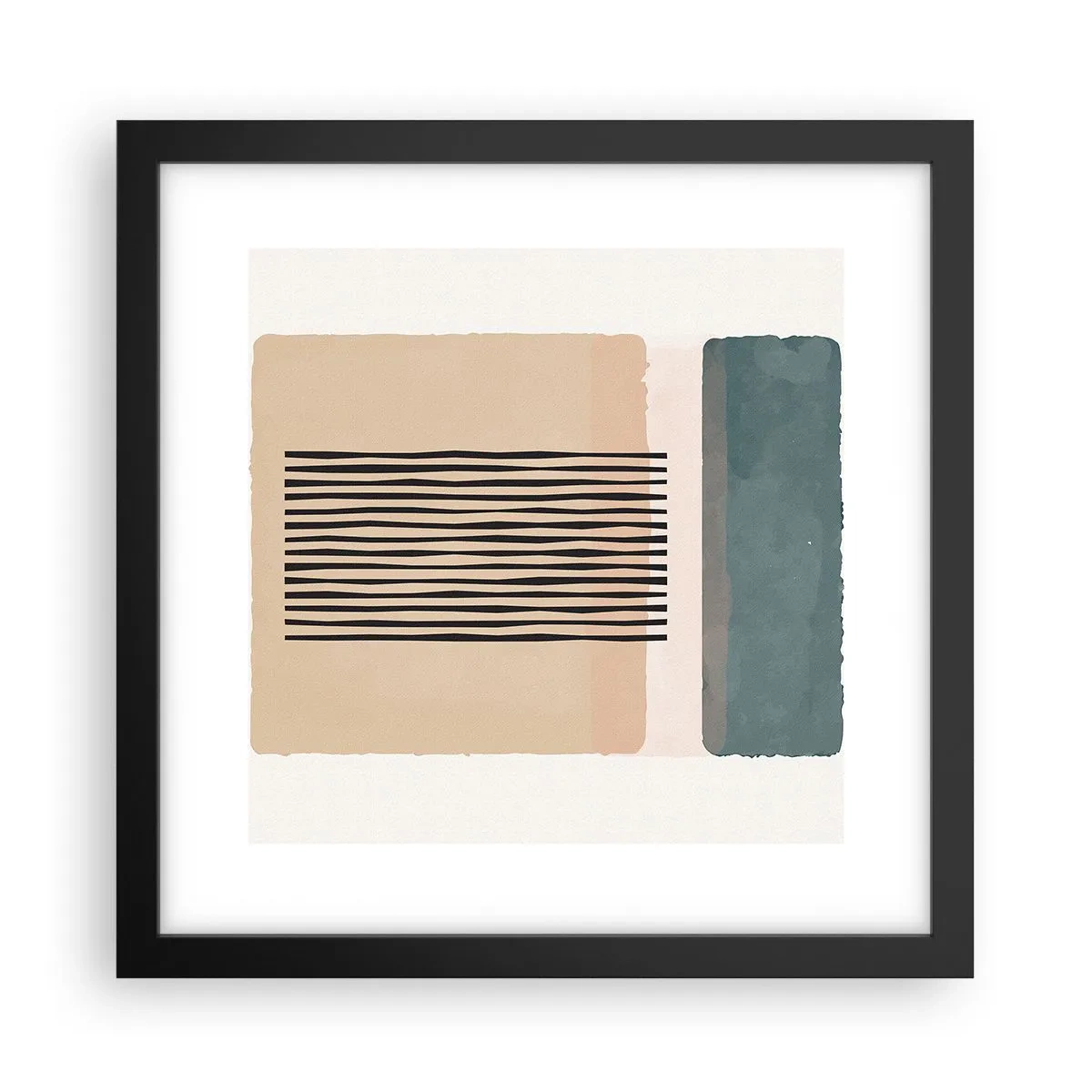 Poster in einem schwarzem Rahmen - Alles ist in Ordnung - 30x30 cm