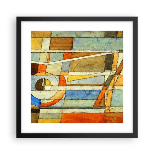 Poster in einem schwarzem Rahmen - Kubismus auf der Baustelle - 40x40 cm
