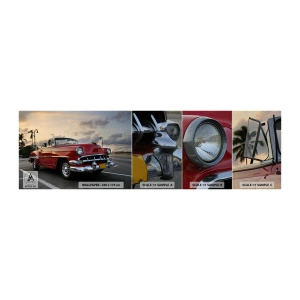 Fototapeten Muster Premium Sand - Die rote Hitze der Tropen - Auto, Automobil, Jahrgang - 100x30 cm