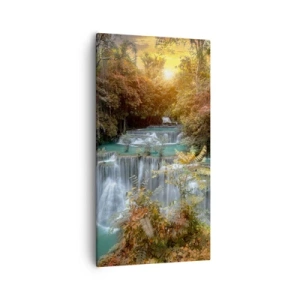 Bild auf Leinwand - Leinwandbild - Versteckter Schatz des Waldes - 55x100 cm