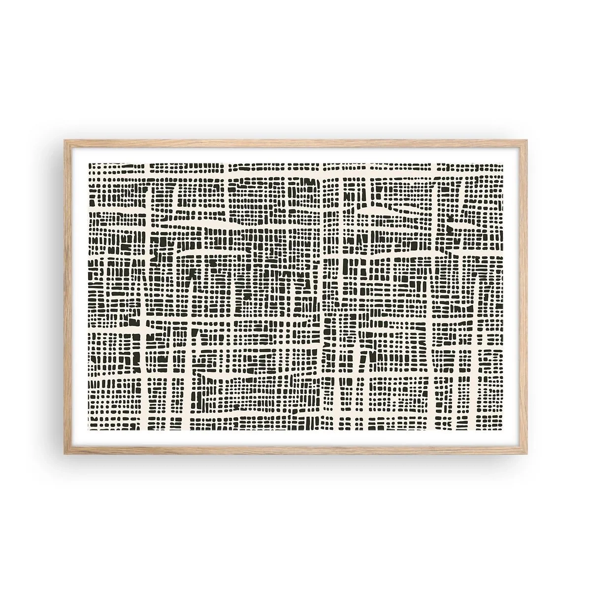 Poster in einem Rahmen aus heller Eiche - Gewebte Komposition - 91x61 cm