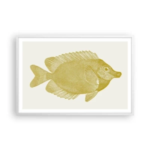 Poster in einem weißen Rahmen - Fisch und das war’s - 91x61 cm