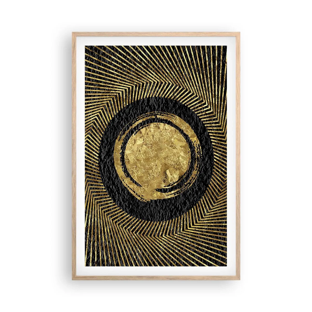 Poster in einem Rahmen aus heller Eiche - Glamour-Komposition - 61x91 cm