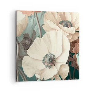 Bild auf Leinwand - Leinwandbild - Flüstern von Mohnblumen - 50x50 cm