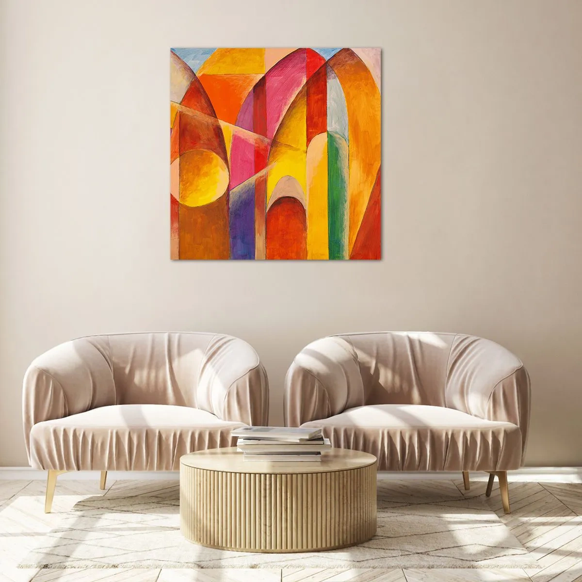 Glasbild - Bild auf glas - Kathedrale der Sonne - 40x40 cm