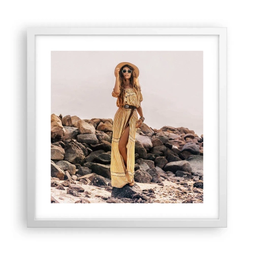 Poster in einem weißen Rahmen - Die Magie der Steine - 40x40 cm