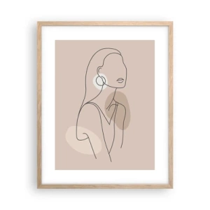 Poster in einem Rahmen aus heller Eiche - Mädchenhafte Ikone - 40x50 cm