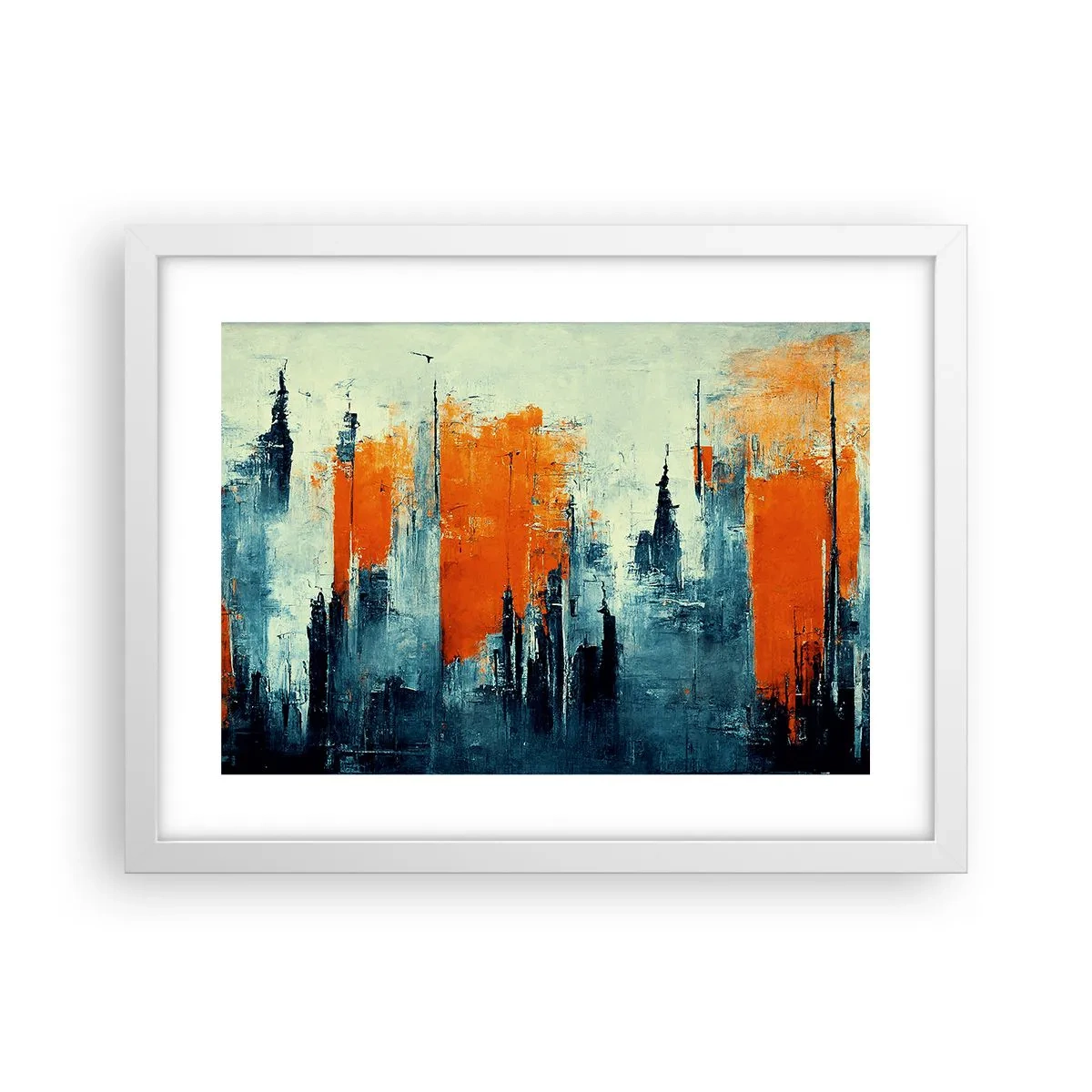 Poster in einem weißen Rahmen - Moderne Landschaft - 40x30 cm