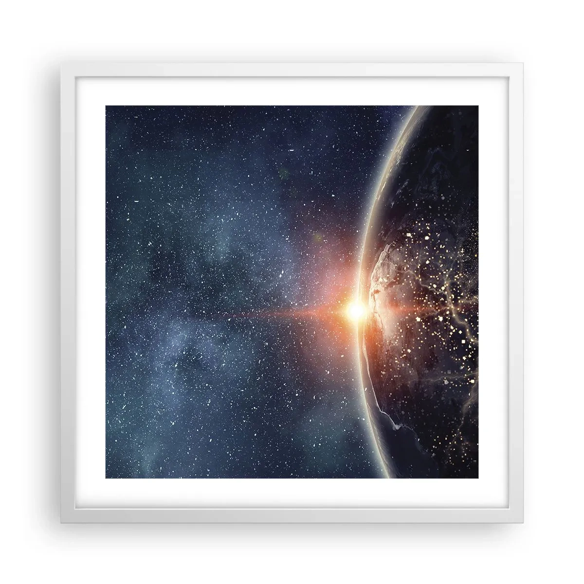 Poster in einem weißen Rahmen - In einer neuen Perspektive - 50x50 cm