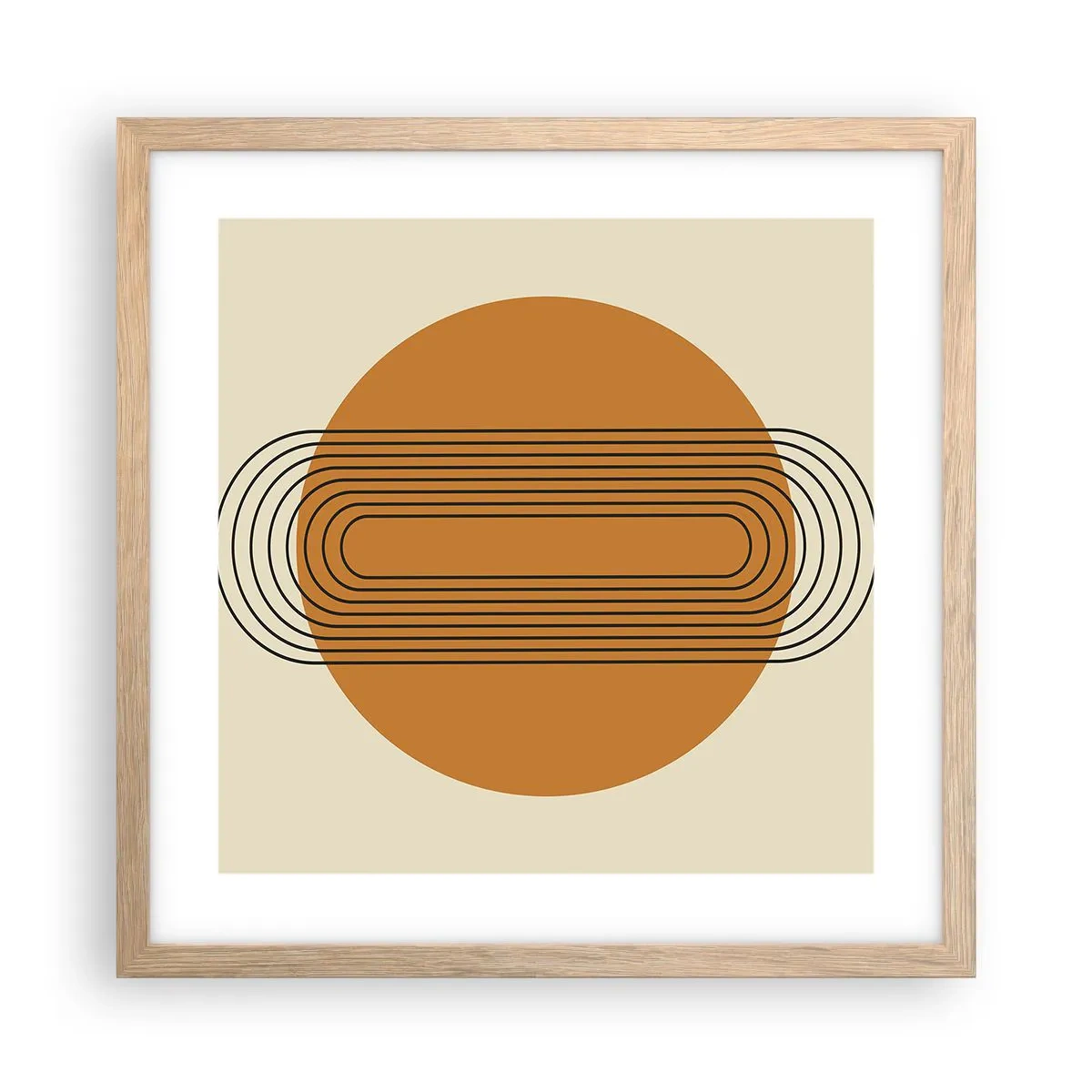 Poster in einem Rahmen aus heller Eiche - Perfekter Plan - 40x40 cm