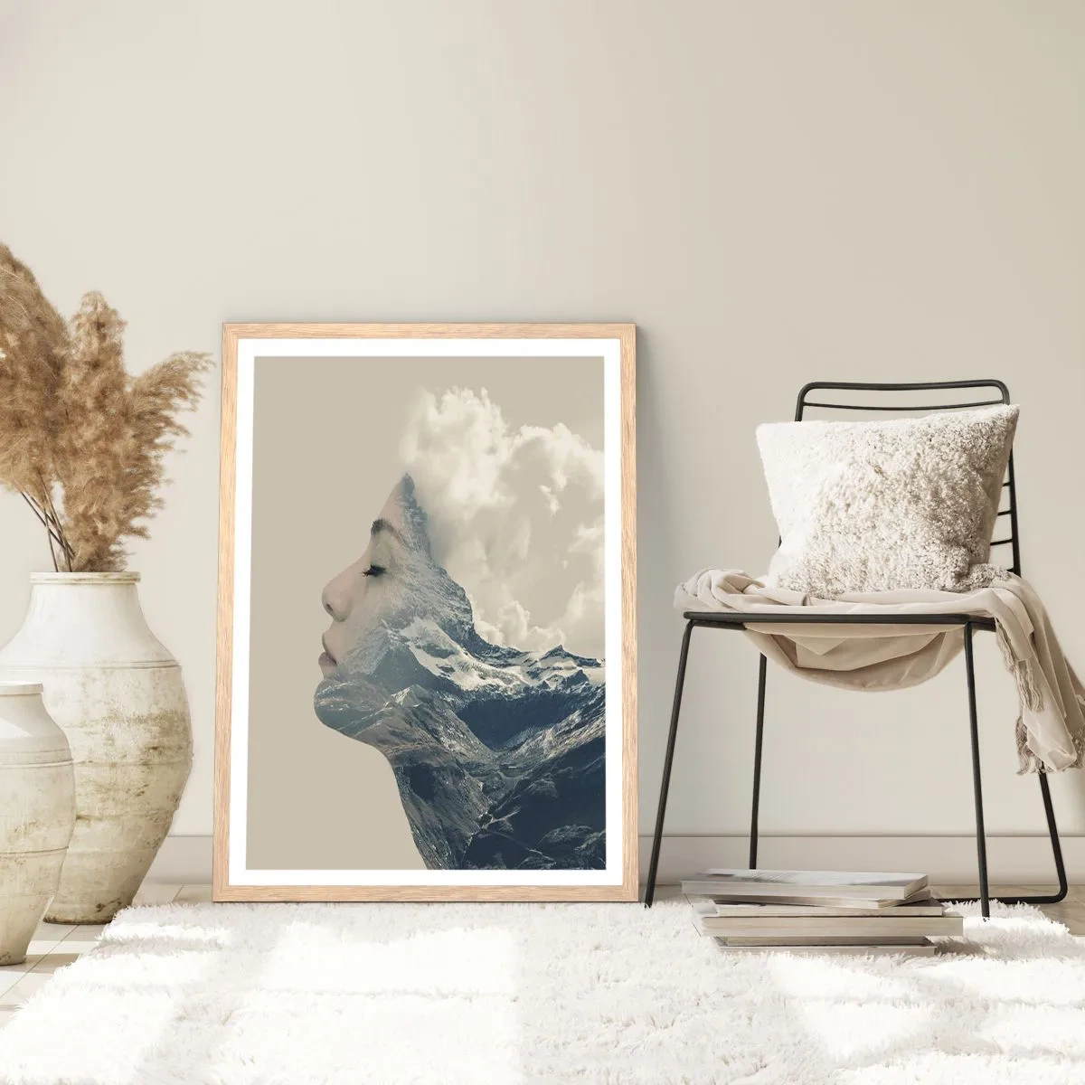 Poster in einem Rahmen aus heller Eiche - Die Schönheit der Elemente der Natur - 70x100 cm