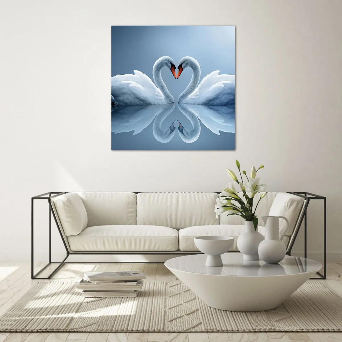 Glasbild - Bild auf glas - Zeit für die Liebe - 50x50 cm