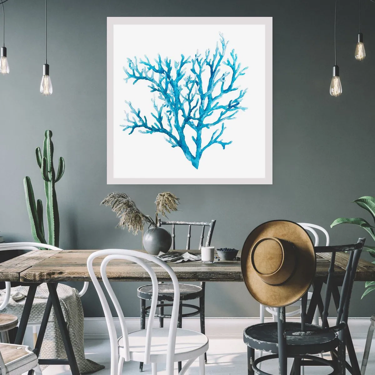 Poster - Nautisches Filigran - 40x40 cm