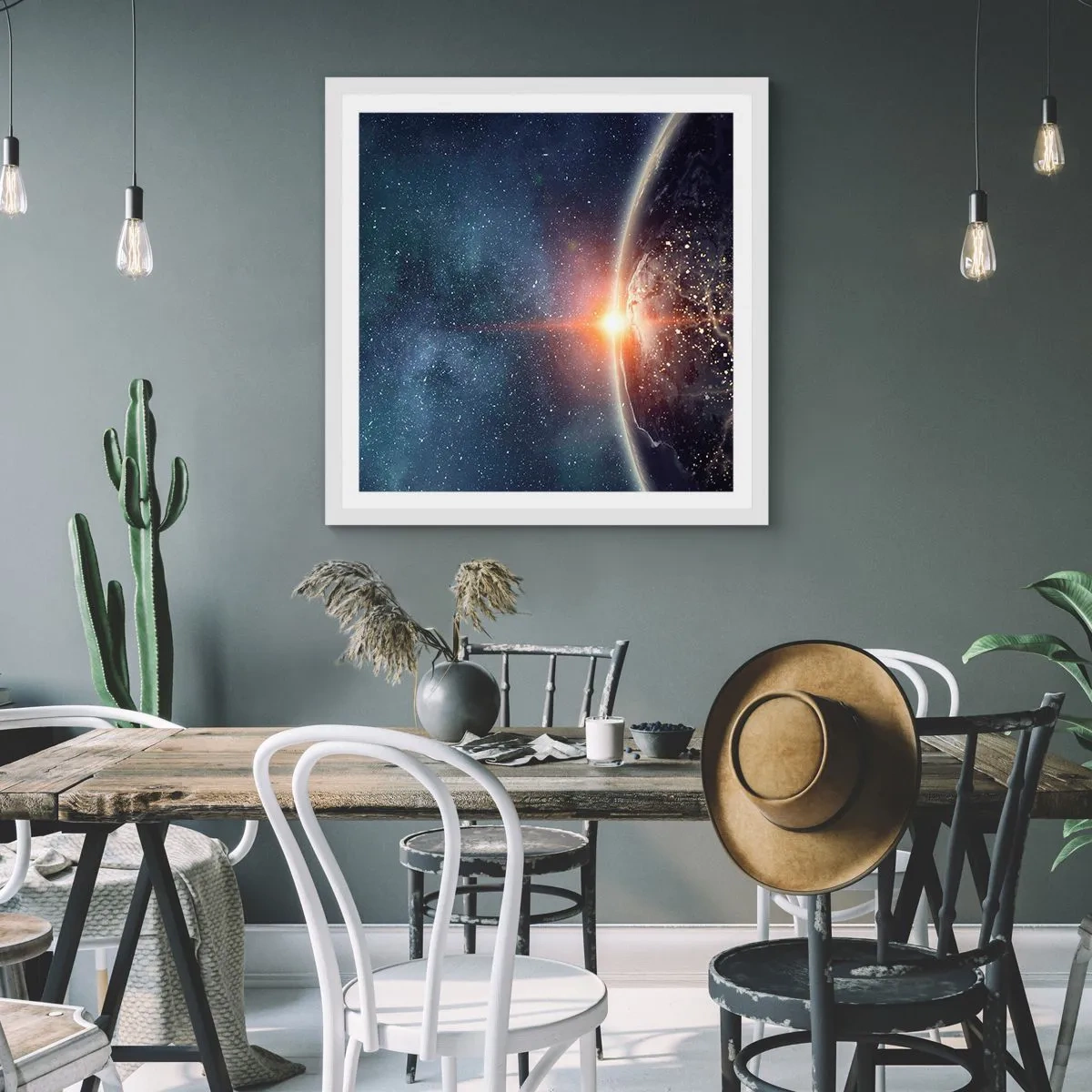 Poster in einem weißen Rahmen - In einer neuen Perspektive - 60x60 cm