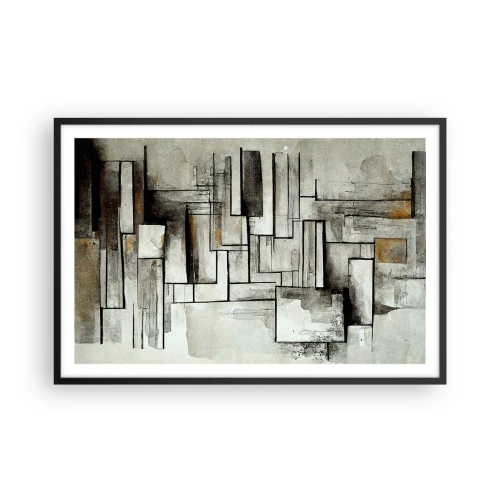 Poster in einem schwarzem Rahmen - Kraft der Einfachheit - 91x61 cm