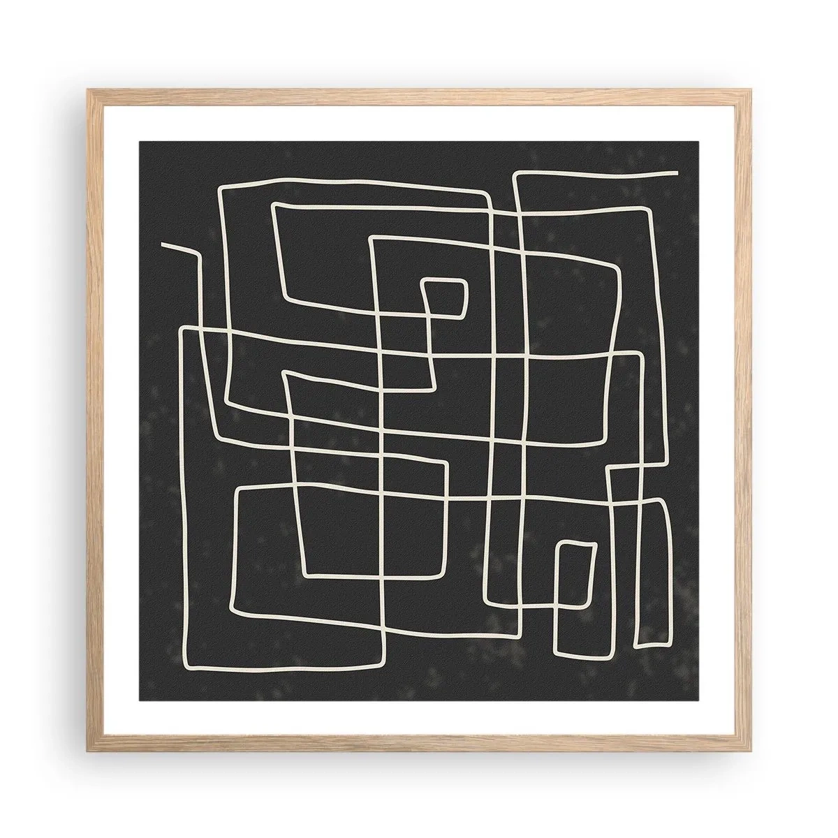 Poster in einem Rahmen aus heller Eiche - Nicht so einfach - 60x60 cm
