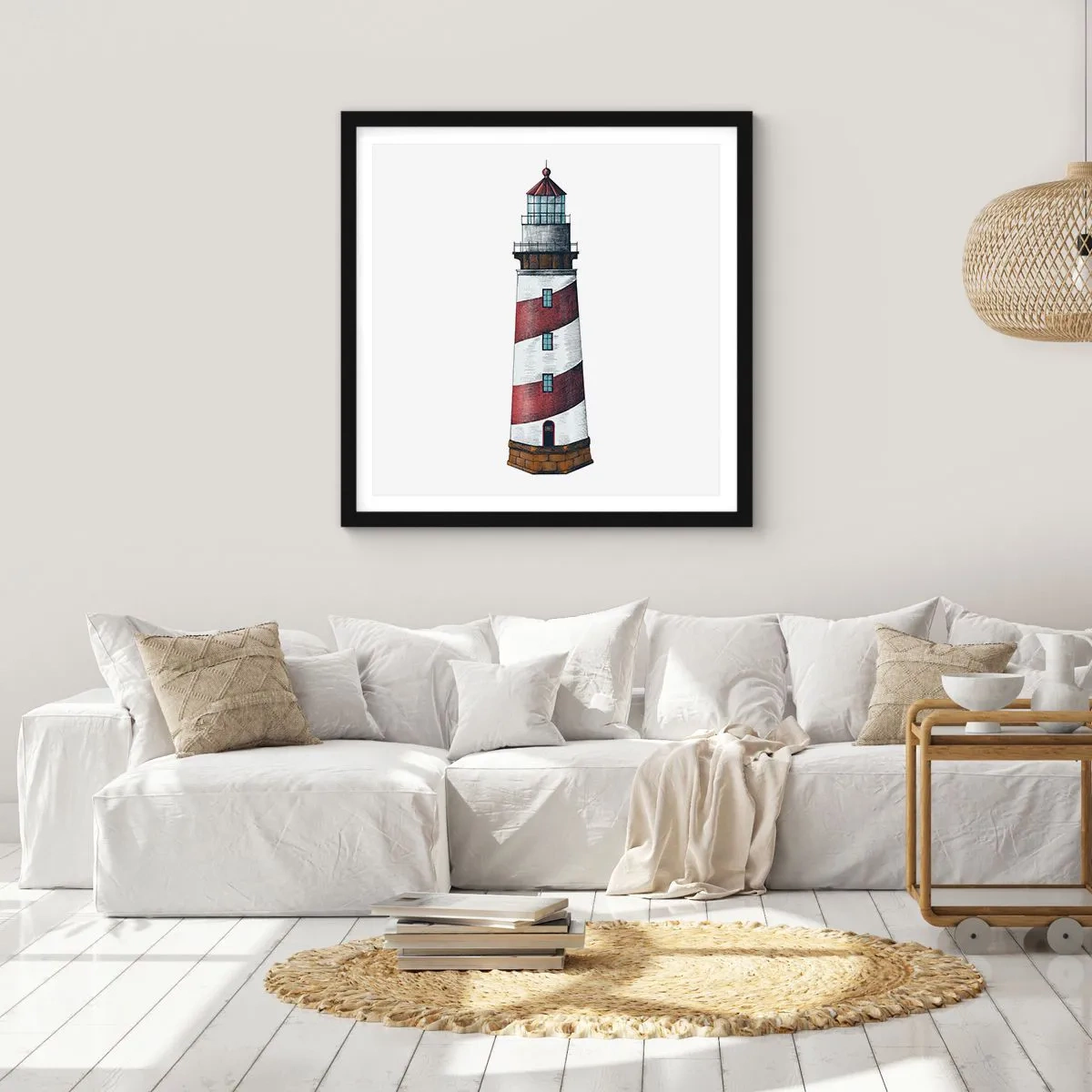 Poster in einem schwarzem Rahmen - Immer auf der Hut - 30x30 cm