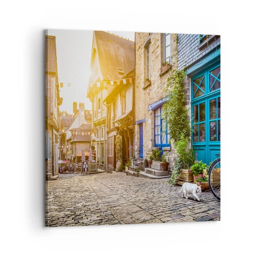 Bild auf Leinwand - Leinwandbild - Der weiße Geist der Stadt - 60x60 cm