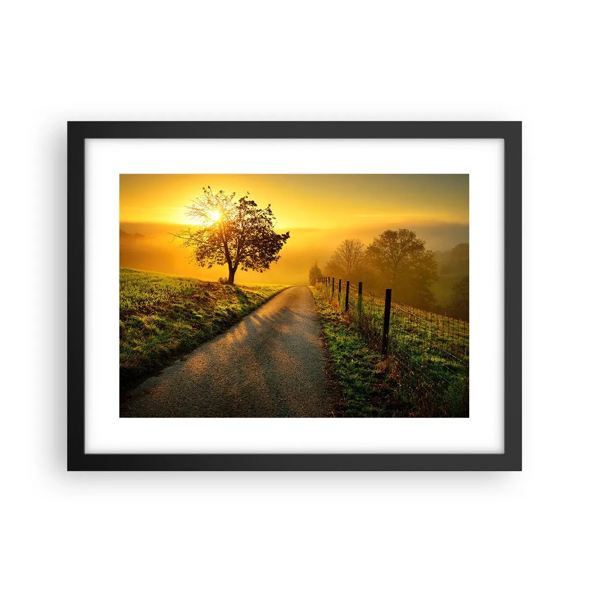 Poster in einem schwarzem Rahmen - Honig-Nachmittag - 40x30 cm