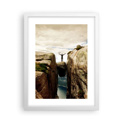 Poster in einem weißen Rahmen - Wie geht's mir?! - 30x40 cm