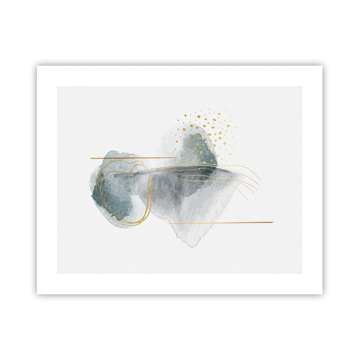 Poster - Über das Verhältnis von Grau und Gold - 50x40 cm