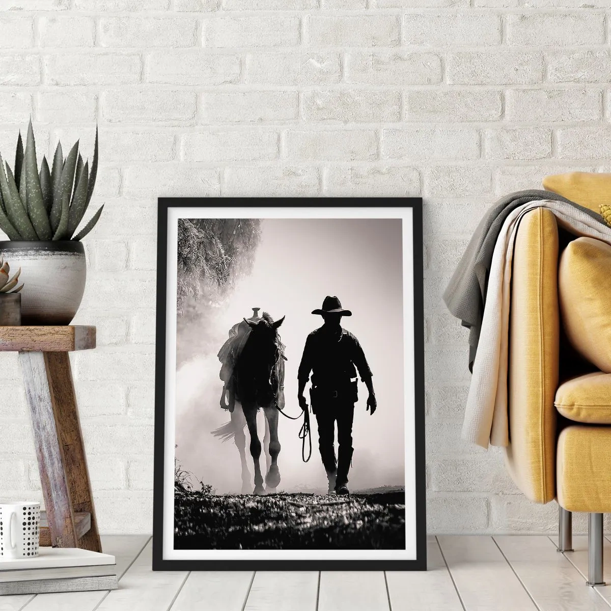 Poster in einem schwarzem Rahmen - Texas-Morgen - 30x40 cm