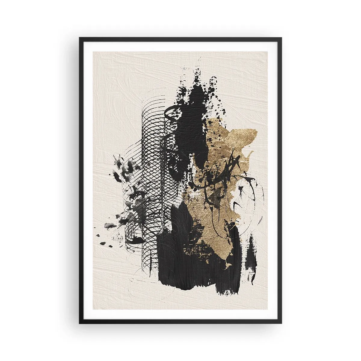 Poster in einem schwarzem Rahmen - Komposition mit Leidenschaft - 70x100 cm