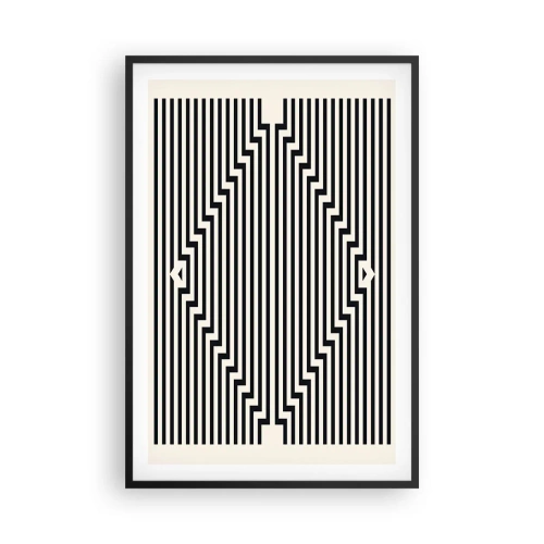 Poster in einem schwarzem Rahmen - Geometrische Illusion - 61x91 cm