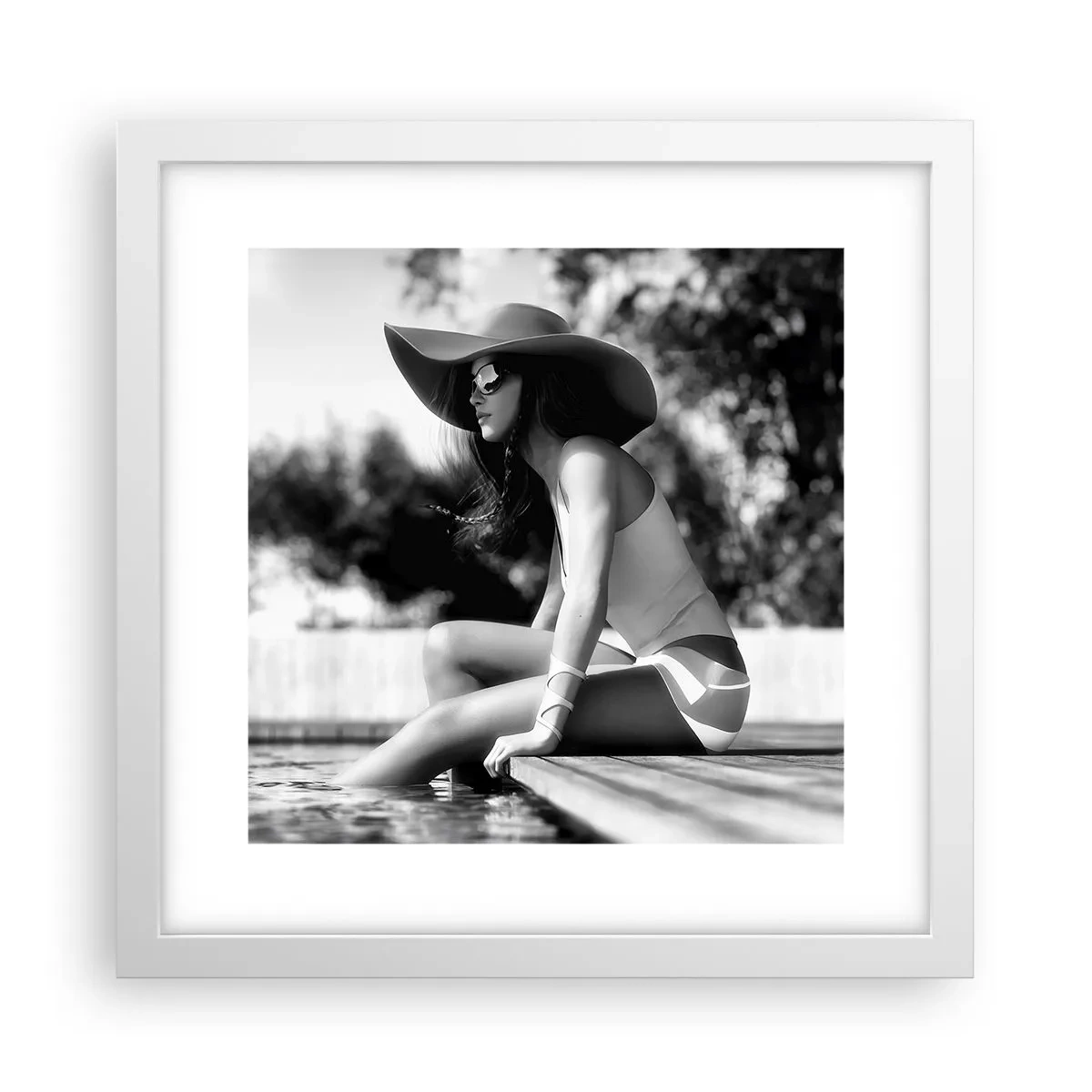 Poster in einem weißen Rahmen - Sommertraum - 30x30 cm