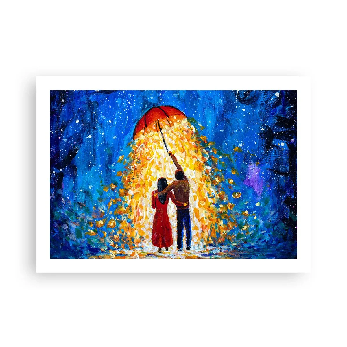 Poster - Zauber eines Regenabends? - 70x50 cm